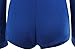 Moxeay Women V-Neck One Piece Bodysuit Long Sleeve Bodycon Rompers (Medium, Royal Blue)