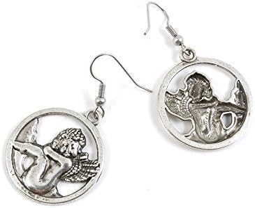 1 Pair Angel Cupid Ear Hooks Earring Supply Jewelry Making Charms V4DK8