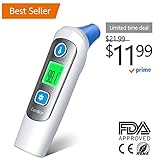 Cumbor Baby Thermometer -Forehead and Ear Thermometer for Fever -Medical Digital Infrared Thermometer for Kid, Infant, Toddler and Adult，hygienic Lens Filters Included，FDA Approved