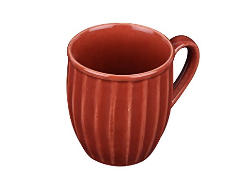 storeindya Handcrafted Ceramic Tea Coffee Mug Studio Pottery Cup Kitchen Serveware Accessories (Maroon)