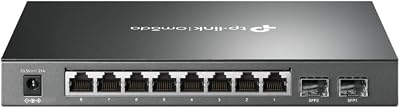 TP-Link SG2210P 10-Port Gigabit Smart PoE Switch 8 PoE+ 2 SFP 61W Cloud Managed