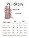 PrinStory Women's Short Sleeve Casual Cold Shoulder Tunic Tops Loose Blouse Shirts