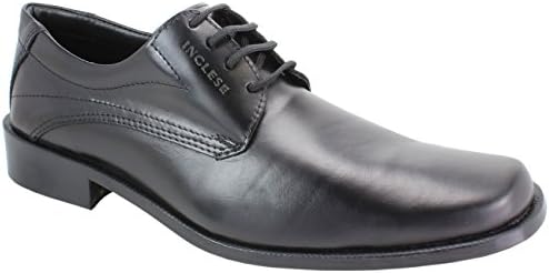Inglese Men's Oxford-lace-up, Napa Leather Upper, Soft insole, Special Transpiring Lining for aching &amp; sweaty feet, faux leather sintetic stitched Sole, Toe and Heel reinforcement for lasting wear
