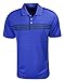 adidas A124 Men's Golf Puremotion Three Stripe Chest Polo Vivid Blue/Lead Medium