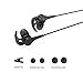 OUCOMI In-ear Wired Headphone Sports Earphone Wired Control Cable Clip Stereo Sound Noise Cancelling Earbuds Black
