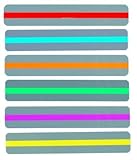 Set of 6 Colors - ChefLand Reading Guide Plastic Strips-Transparent Colored Tinted Overlays, 7.25