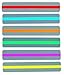 Set of 6 Colors - ChefLand Reading Guide Plastic Strips-Transparent Colored Tinted Overlays, 7.25