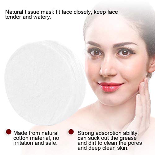 Facial Mask, 60pcs/bag Disposable Cotton Facial Mask, Compressed Face Mask Diy Facial Compressed Masque Mask Paper Face Skin Care Friendly Natural Cotton Mask for Women Lady Girls