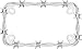 CRUISER ACCESSORIES 77430 MC Barbed Wire Motorcycle License Plate Frame, Chrome
