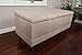 Home Life Lift Top Storage Bench with Tufted Accents Light Beige Linen Fabric with Wooden Legs
