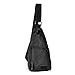 Cuteme Men's Small Canvas Military Messenger Shoulder Travel Hiking Bag Backpack (BLACK)