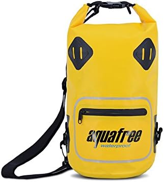 aquafree floatable Waterproof 10L Dry Bag Roll Top Dry Compression Sack Keeps Gear Dry for Kayaking, Beach, Rafting, Boating, Hiking, Camping and Fishing Yellow