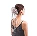 Merrylight Hair Extensions Messy Bun Gray White Braids Ponytail Hairpiece (Mixed Grey&White-M3/60)