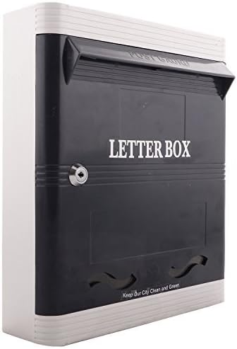Lamba's Plastic G02GW Wall Mounted Letter Box (Grey White, 280x317x77mm)