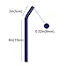 Reusable Long Bent Glass Drinking Straws,190mm8mm Set of 6 with 2 Cleaning Brushes,Healthy, Reusable, Eco Friendly,BPA Free,Multi Color for Smoothies,Milkshake,BigNoseDeer (6 Color)