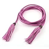 Soft Faux Leather Tassel Decor Self Tie Skinny Waist Belt for Lady