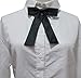 SYAYA Ladies necktie womens girl Party Adjustable Pre-tied Bow Tie Solid Color Bowties for Women Ties WLJ08 (black)