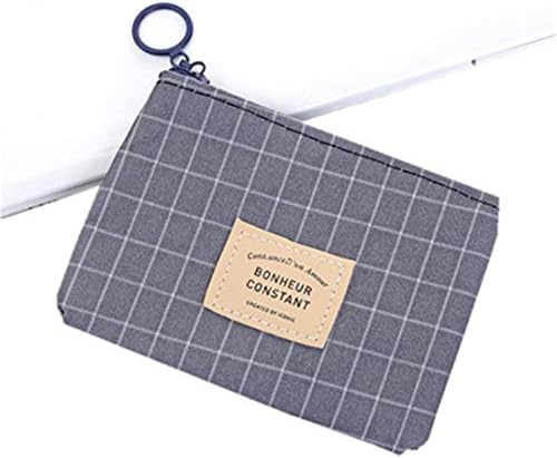Deruida Canvas Coin Bag Coin Canvas Small Zipper Coin Purses Pouches Change Cash Bag