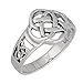 Celtic Triquetra Trinity and Flower Knot Eternity Sterling Silver Ring Size 7(Sizes 4,5,6,7,8,9,10,11)