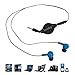 Leadtry SS-2 Retractable Headset In-Ear Sport Stereo Earbud Headphones Dynamic Crystal Clear Sound Ergonomic Comfort-fit Noise Insulating Built-in Mic Earphone (Blue)