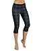 ODODOS Women's High Waisted Pattern Capri Leggings, Yoga Workout Yoga Capris, LinearTribal, Small