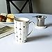 Sweese 201.205 Porcelain Tea Mug with Infuser and Lid, 15 OZ, Arrow