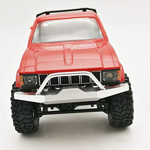 Binory Aluminum CNC Upgrade Metal Front Bumper Guard for WPL C14 C24 1/16 Car Vehicle Toy Model Accessories for Children(Black)