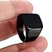Besteel Vintage Style Stainless Steel Biker Rings for Men Bands Polished Black Ring, Size 8