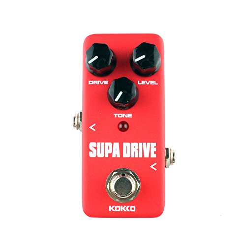 Guitar Mini Effects Pedal Supa Drive - Warm and Clean Overdrive Effect Sound Processor Portable Accessory for Guitar and Bass - FOD5 (Best Clean Overdrive Pedal)