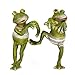 ZAILHWK Planter Pot Hanger Decorations, Frog Flower Pot Resin Creative 3D Craft Frog Figurines Climbing Decoration Animal Ornaments for Office Desk Home Garden Pot Decor,4 pcs
