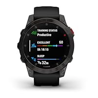 Garmin 010-02582-10 epix Gen 2, Premium active smartwatch, Health and wellness features, touchscreen AMOLED display, adventure watch with advanced features, black titanium