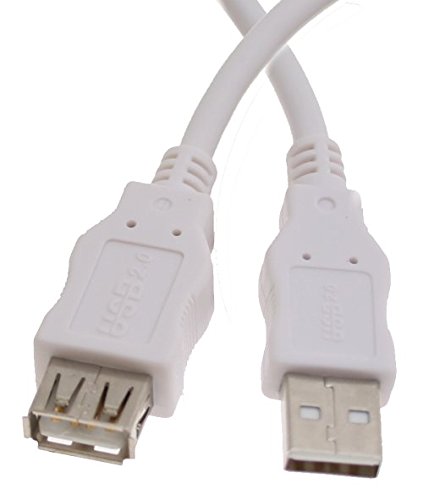 USBGear USB 2.0 Hi-Speed A to A Extension Cable 24-inch Pure White