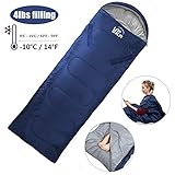 UPSKR Envelope Sleeping Bag with Compression Sack, Lightweight and Protable for 4 Season Camping,Hiking,Traveling and Backpacking.
