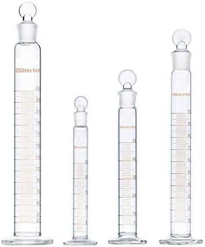 DONLAB 1000ml Graduated Cylinder Borosilicate Glass Stopper Measuring Mixing Lab