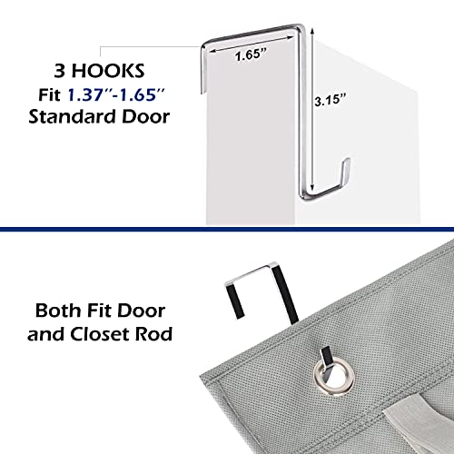 KIMBORA Hat Rack for Door 24 Hook & Loops Hat Organizer for Baseball