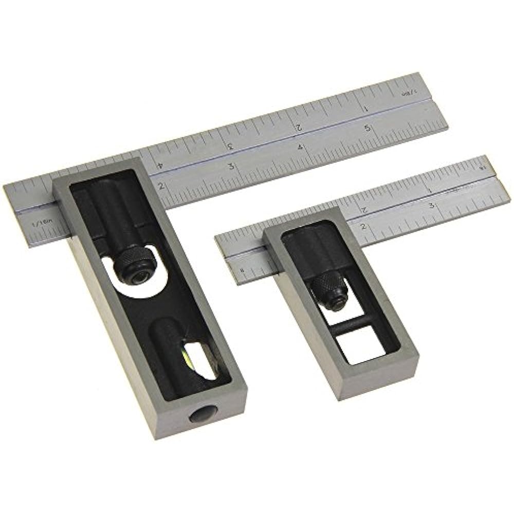 IGaging 4" & 6" Double Square Set 4R Steel High Precision Woodworking
