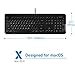 Macally 7 Color Backlit USB Keyboard (Large Print LED Lights/Illuminated Big Keys) Full Size Wired with Number Keypad for Apple Mac Pro iMac Mac Mini Desktops & MacBook Pro Air Laptop Computers