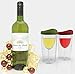 Wineova Plastic Wine Glasses with Lid, 10 Ounze, Set of 2, with Red and Green Drink-through Lid