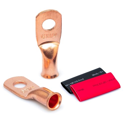 Wirefy 6 Gauge 1/4" Wire Lugs