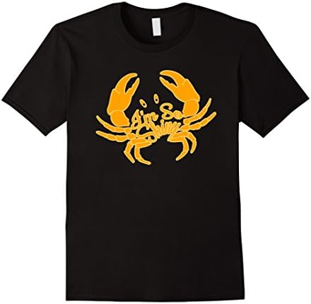 Mens I'm so Shiny tee - with crab Large Black