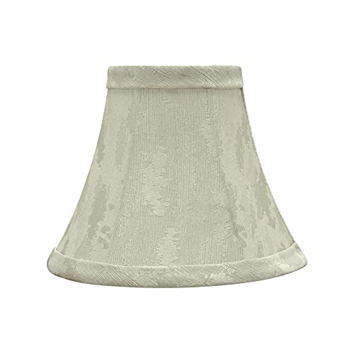 Aspen Creative 30010 Small Bell Shape Chandelier Clip-On Lamp Shade, Butter Crè…