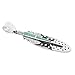 925 Sterling Silver Gemstone & Turquoise Feather Necklace (Pendant & 24