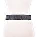 Talleffort Retro Women Wide Elastic Stretch Waist Belt Fashion cute women leather belts for women Black(Size L)