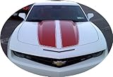 Camaro Rally Racing Stripes RED Gloss Decal Vinyl Fits 2010+