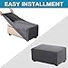 Flamingo P Stretch Ottoman Slipcovers Rectangle Storage Protect Covers for Living Room Removable Footstool Footrest Covers (Charcoal Gray, Large)
