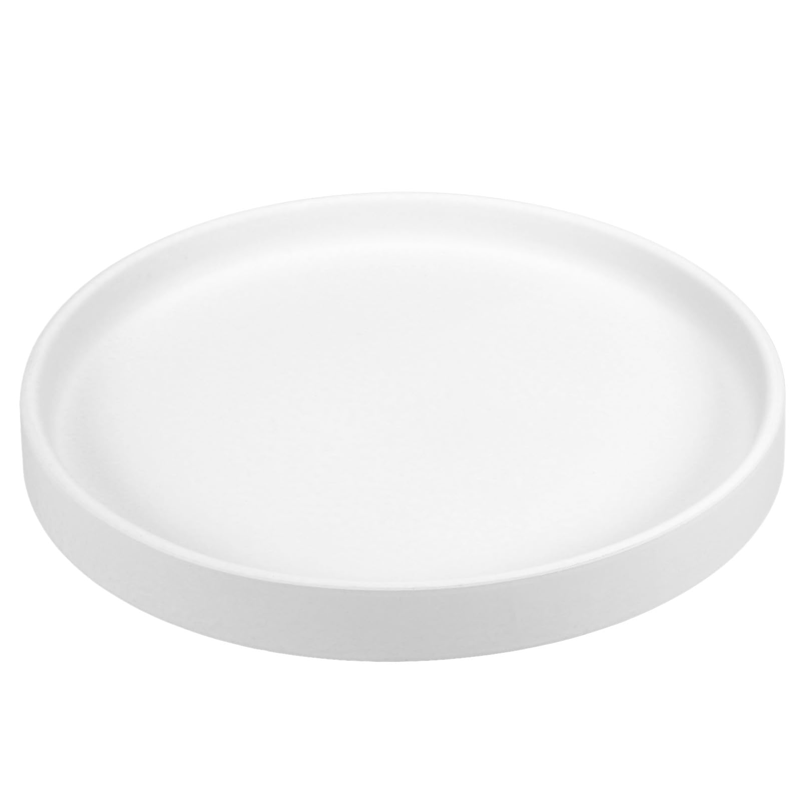 PATIKIL 7.7 Inch Round Ceramic Plant Saucer, Plant Saucer Tray Flower Planter Drip Tray for Indoors Outdoors Patio Balcony, White
