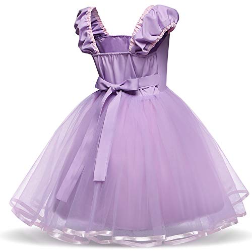 Rapunzel Dress Princess Dress for Toddler Baby Girls with Headband 18-24 Months(90CM)