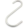 6 Pack 4.8 Inch Heavy Duty Solid Stainless Steel S Hook S Shape Durable Hanging Hooks for Heavy Items Tools, Auto Parts, Bicycle, Tires, Hoses.