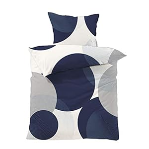 Bettwäsche Set 135 x 200 + 80 x 80, Lina, 100% Baumwolle, 2-teilig mit Reißverschluss, Digitaldruck