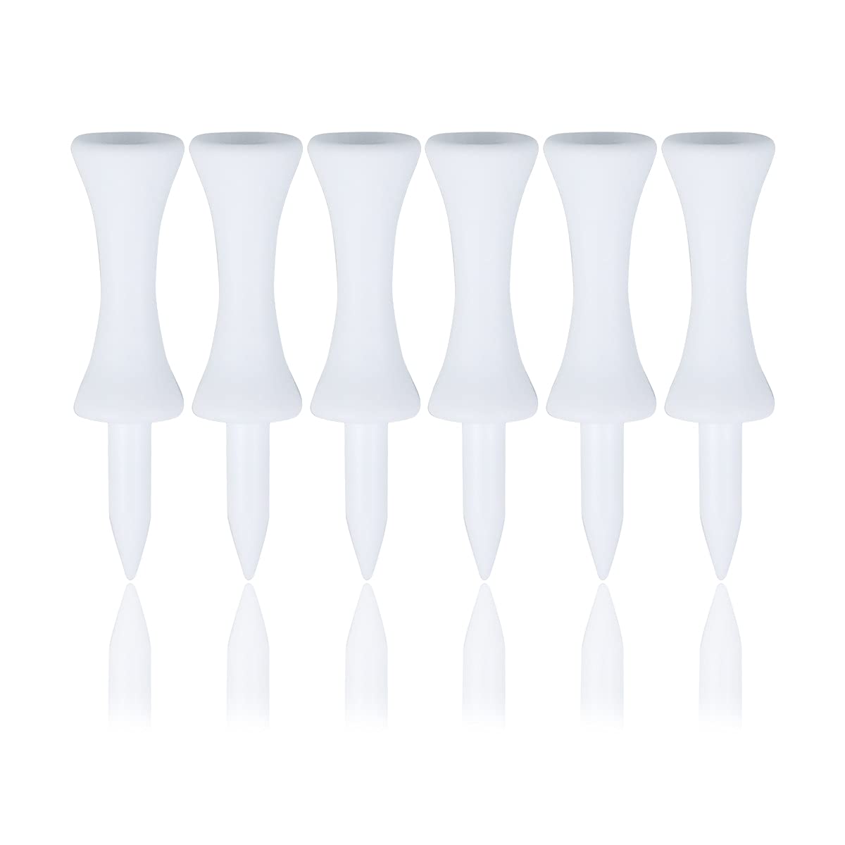 Zivisk White Golf Tees Plastic 51MM Castle Golf Tees 2 inch 100 Count